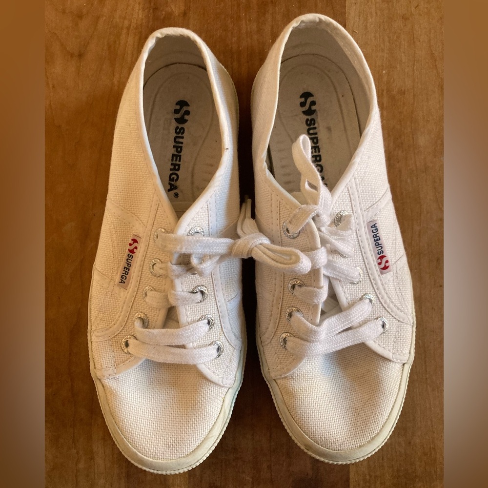 White Superga Sneakers, size 37.5